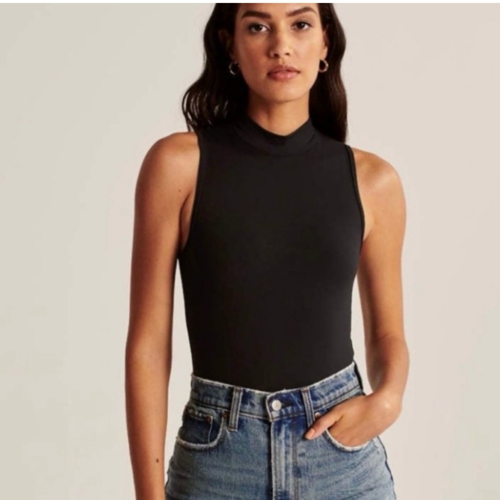 Abercrombie sleeveless mock neck bodysuit